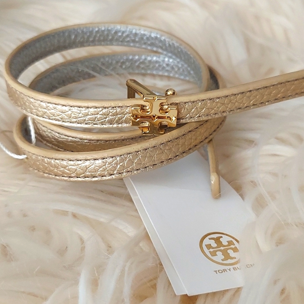 Tory Burch Reversible Logo Waist Belt sz S
